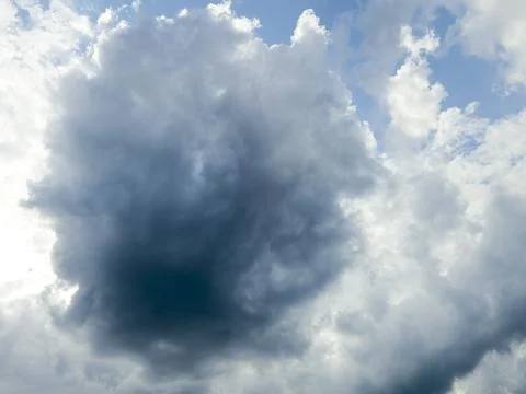 Dark Cloud Sky Cumulus Storm Weather Blue White Dramatic Nature Formation Stock Photos