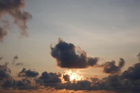 Dark cloud in the sky Stock Photos