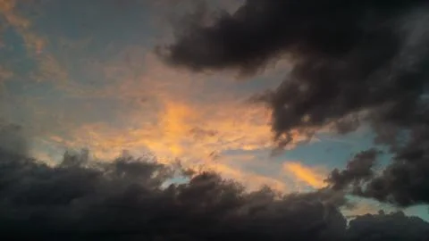 Dark Cloud Sunset Stock Photos