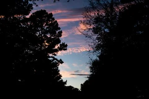 Dark cloud in the sunset Stock Photos