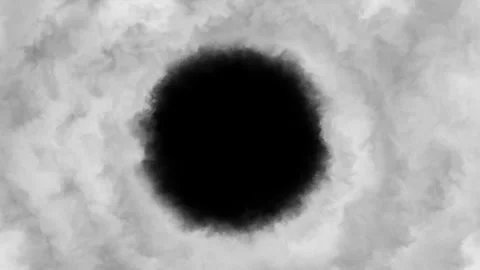 Dark Cloud Vortex With Rotating Smoke and Central Void Vídeo Stock 333789510