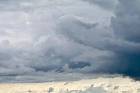 Dark clouded horizon Stock Photos