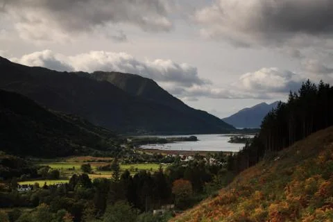 Dark cloudes over glencoe Foto stock