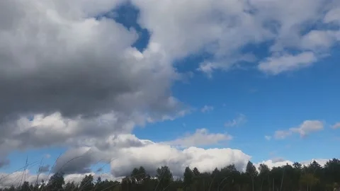 Dark clouds in 4k timelapse Stock Footage 141452486