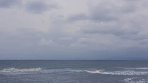 Dark Clouds Above the Sea Stock Footage 51303103