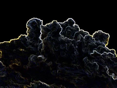 Dark clouds and silver lining Stock Illustration