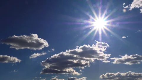 Dark Clouds and Sun Stock Footage 100196879