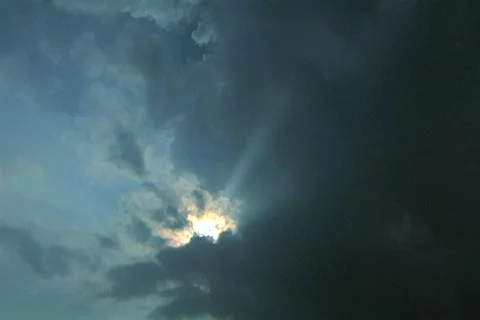 Dark clouds and sunshine Stock Footage 135558
