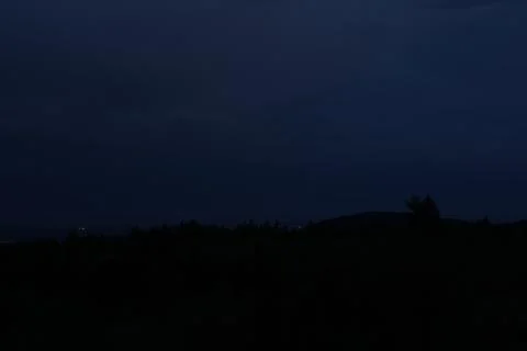 Dark clouds and thunderstorm Stock Photos