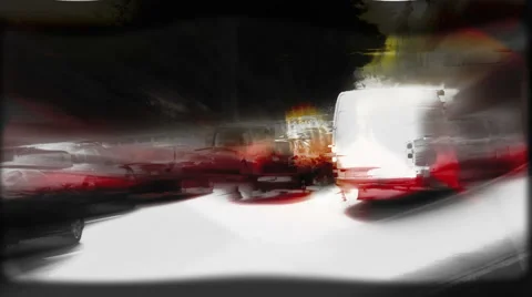 Dark clouds and traffic mix Stock Footage 67379458