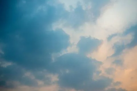 Dark Clouds Background, Dark Clouds at the sunset. Stock Photos