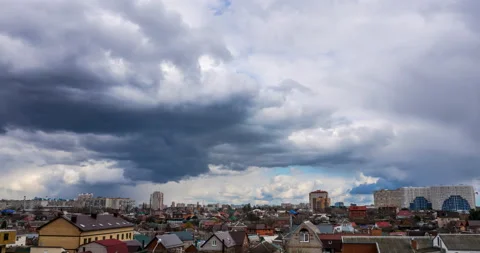 Dark clouds cover the sky Stock Footage 105790607