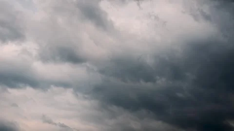 Dark clouds cover the sky Stock Footage 244448671