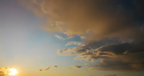 Dark clouds cover the sun Stock Footage 117276590