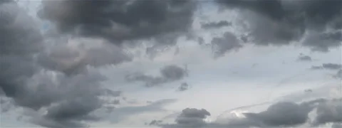 Dark Clouds Covering The Sky Timelapse Anamorphic Stock Footage