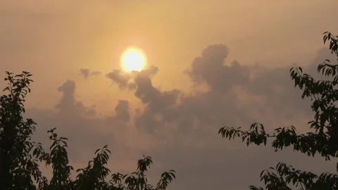 Dark Clouds Covering the Sun Stock Footage 314851298