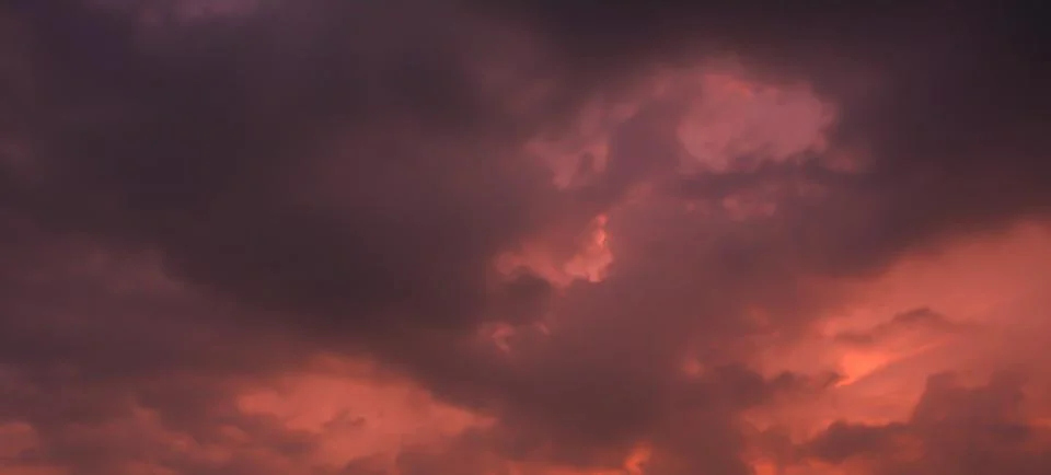 Dark Clouds on a day with thunderstorm Stock Photos