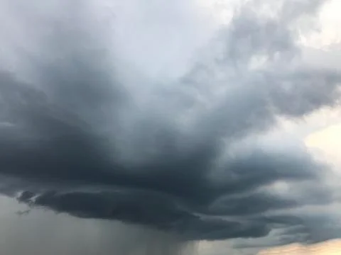 Dark clouds during a rainstorm Stock Photos