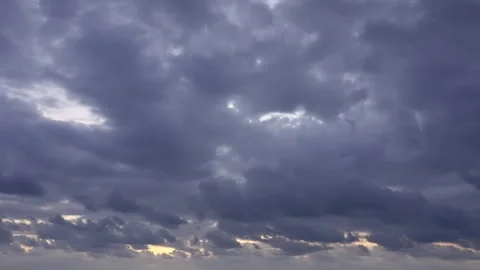 Dark clouds at the end of a sunset Stock Footage 264943710