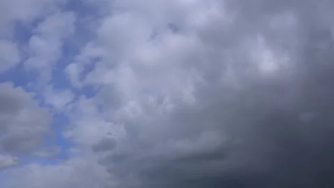 Dark clouds float across the sky. Timelapse Stock Footage 335303138