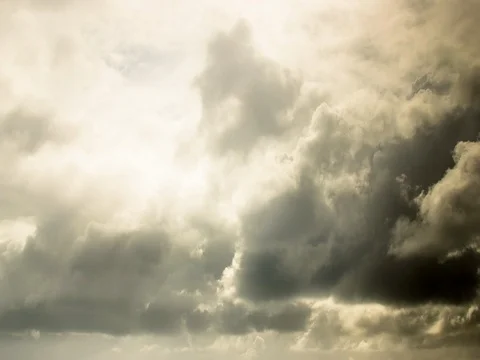 Dark clouds floating on sky Stock Footage 76101278