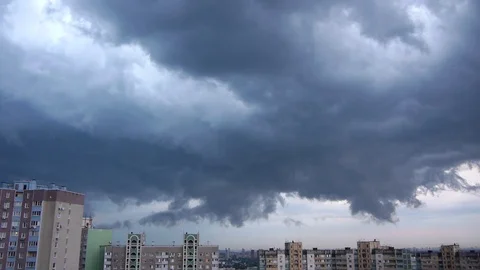 Dark clouds floating in the sky time lapse Stock Footage 123603686