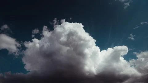 Dark clouds flying through a dark sky Stock Photos