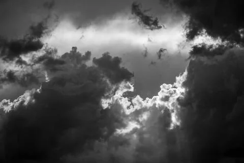 Dark clouds gather, creating a powerful and ominous scene with dramatic con.. Stock-Fotos