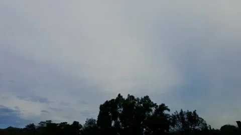 Dark Clouds Gathering Over Tropical Landscape. Morning sky in the forest Vídeos de archivo 308154534