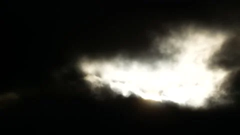 Dark clouds with golden sun beams - sky background, sunrise - Time Lapse Stock Footage 154696763