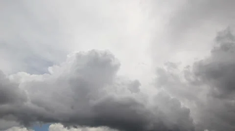Dark Clouds In The Gray Sky Stock Footage 37285780