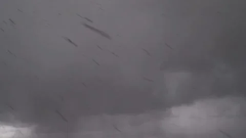 Dark clouds with heavy rain Stock Footage 197352872