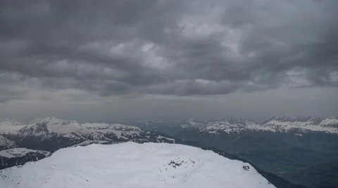 Dark Clouds on Le Brevent 2525m Stock Footage 57283945