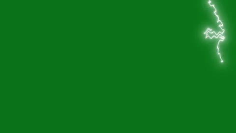 Dark Clouds Lightning Energy Burst Overlay on Green Background Seamless 4K Stock Footage 341668351