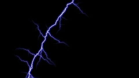 Dark clouds with lightning in the evening sky. Heavy storms in summer bring.. Stock Illustration