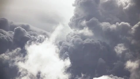 Dark clouds that look like explosions Stock Footage 249415416