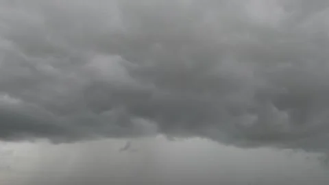 Dark Clouds Looming Over the City Skyline Stock Footage 301646576