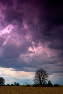 Dark Clouds, mauve effect 스톡 사진