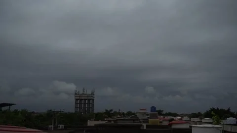 Dark Clouds in Moon Soon Stock Footage 245564417