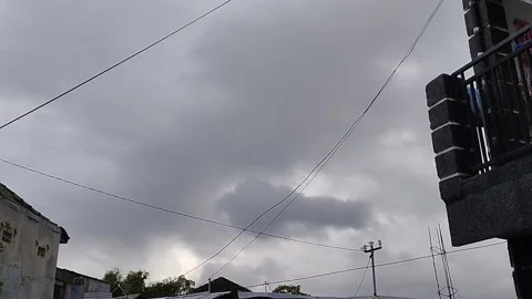 Dark clouds in the morning Stock Footage 228755355