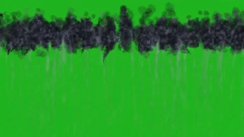 Dark clouds motion graphics with green screen background Stock Footage 154208756