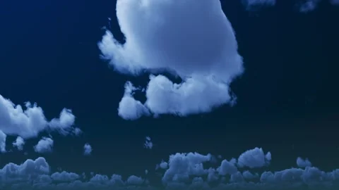 Dark clouds move across the dark sky Video stock 318722260