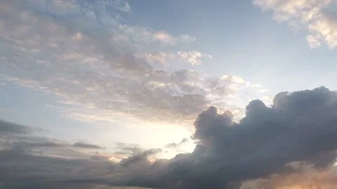 Dark clouds moving during sunrise Video stock 312241760