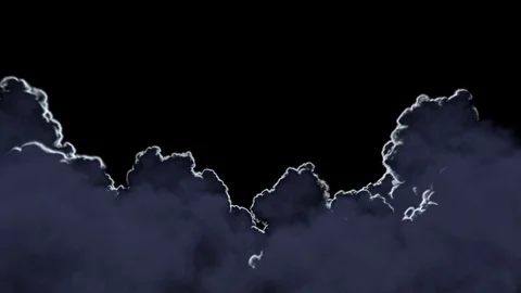 Dark clouds at night in highly contrast back light with dim front light. Video stock 79166261