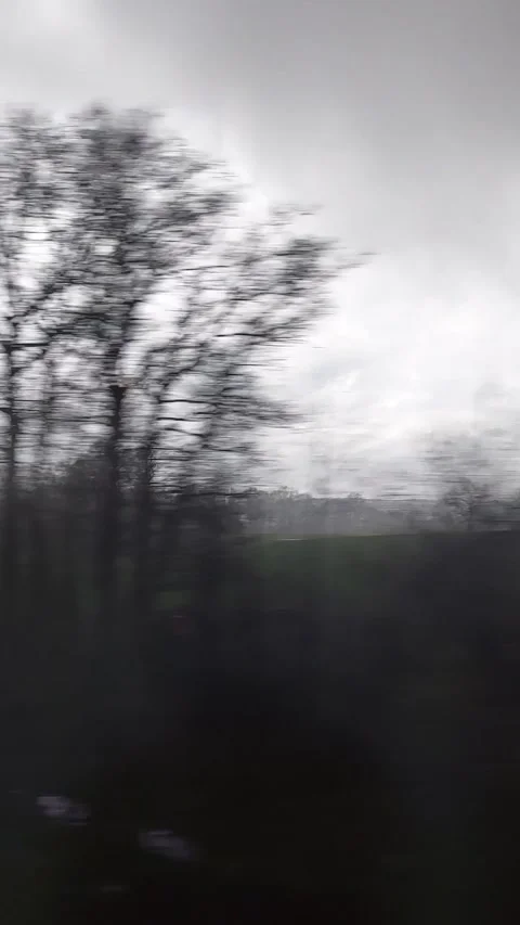 Dark Clouds Outside Train Window Stock Footage 228725860