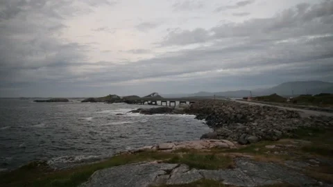 Dark clouds over the atlantic strait Stock Footage 201011094