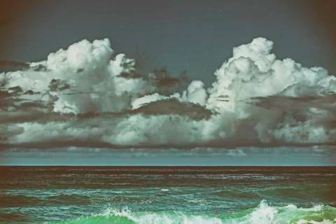 Dark clouds over the beach in Rio de Janeiro Brazil Fotos de archivo
