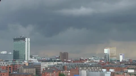 Dark Clouds over City Video stock 18707219