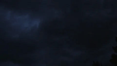 Dark Clouds Over Fireworks Show Stock Footage 107384565