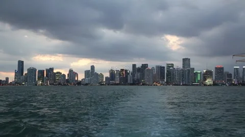 Dark Clouds over Miami Video stock 49362098